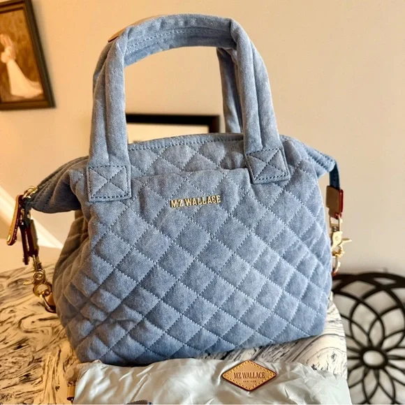 MZ Wallace Small Sutton Deluxe in True Light Denim VVVEUC! 𤩠- Picture 1 of 12